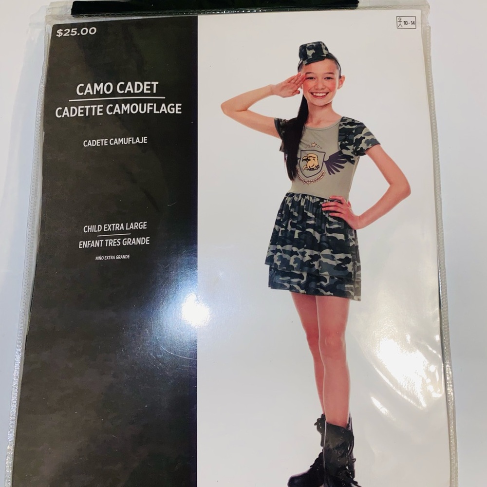 Army Girl Costume- Size XL (10/12)